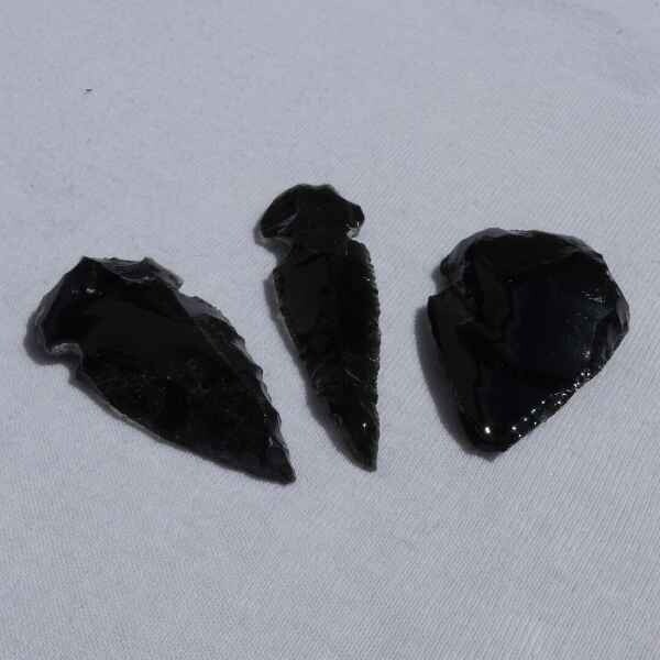 Black Obsidian Arrowheads