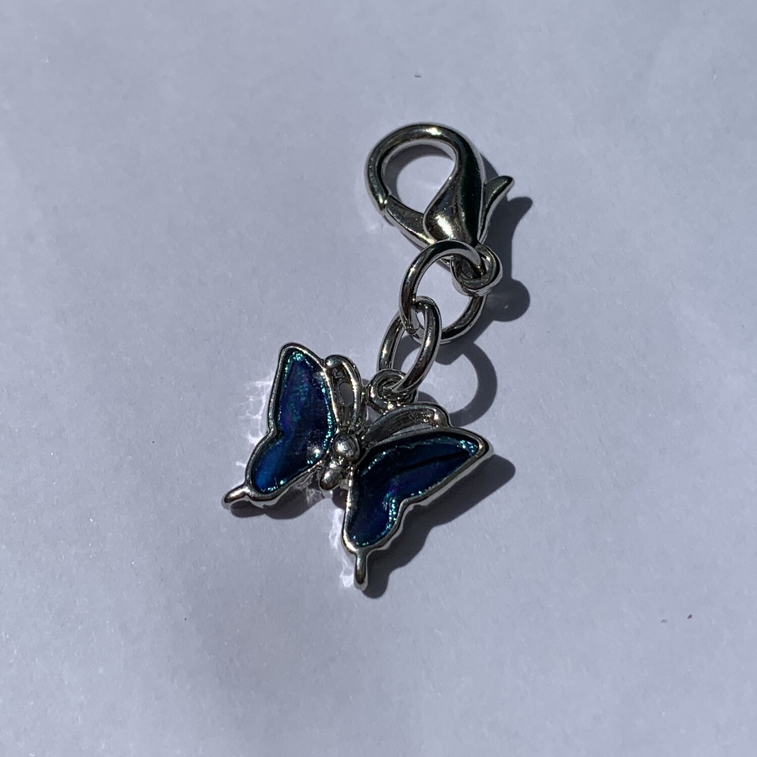 Paua Shell Keychain Tag - Butterfly