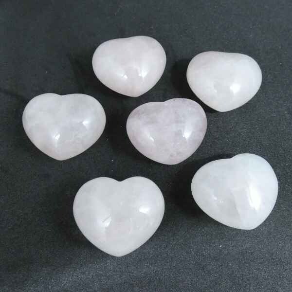 Rose Quartz Mini Puff Heart