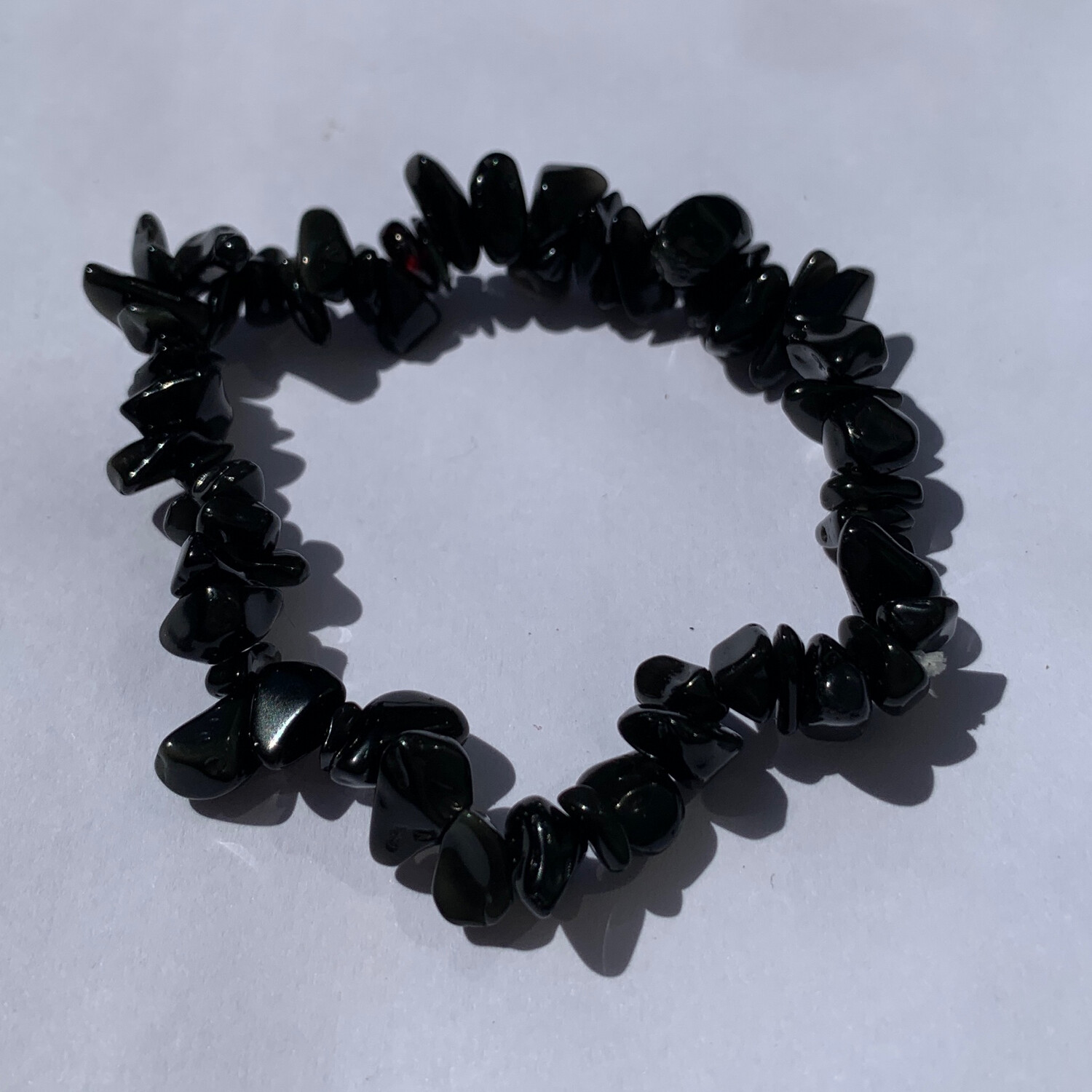 Chip Bracelet - Black Obsidian
