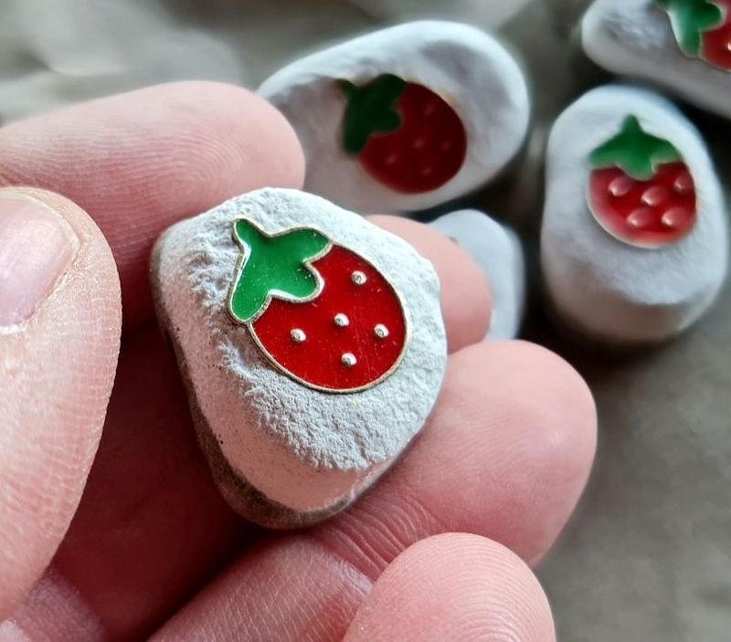 Mini Steine , ERDBEERE