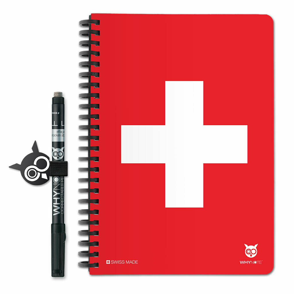 WHYNOTE BOOK - A5 - DRAPEAU SUISSE