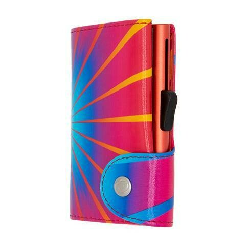 PORTE-CARTES RFID CUIR IMPRIMÉ RED NOVA