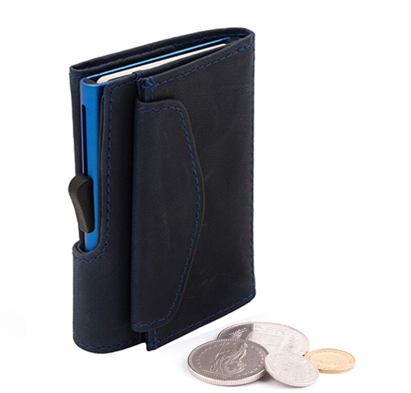 PORTE-MONNAIE ET CARTES RFID EN CUIR PRESTIGE NAVAL