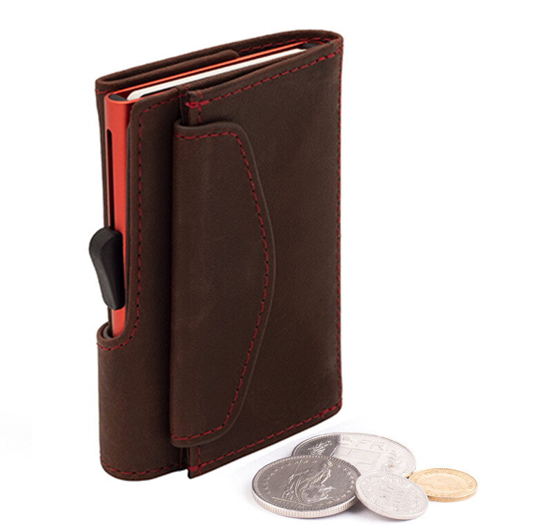 PORTE-MONNAIE ET CARTES RFID EN CUIR PRESTIGE AUBURN