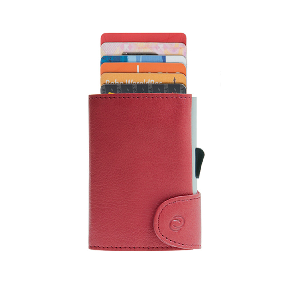 PORTE-CARTES RFID CUIR ROUGE CILIEGIA
