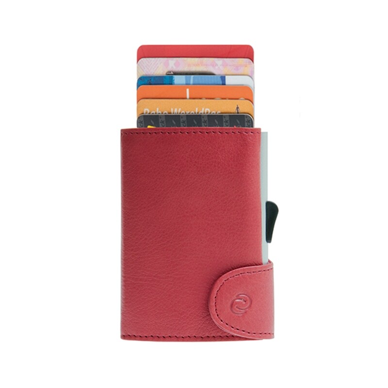 PORTE-CARTES RFID CUIR ROUGE CILIEGIA