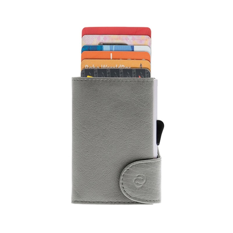 PORTE-CARTES RFID CUIR GRIS FOG