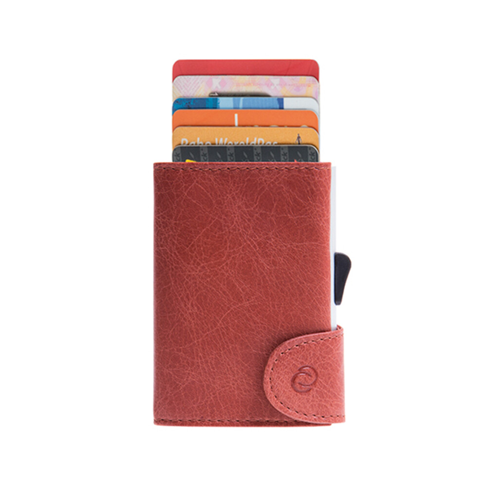 PORTE-CARTES RFID CUIR VINTAGE COGNAC
