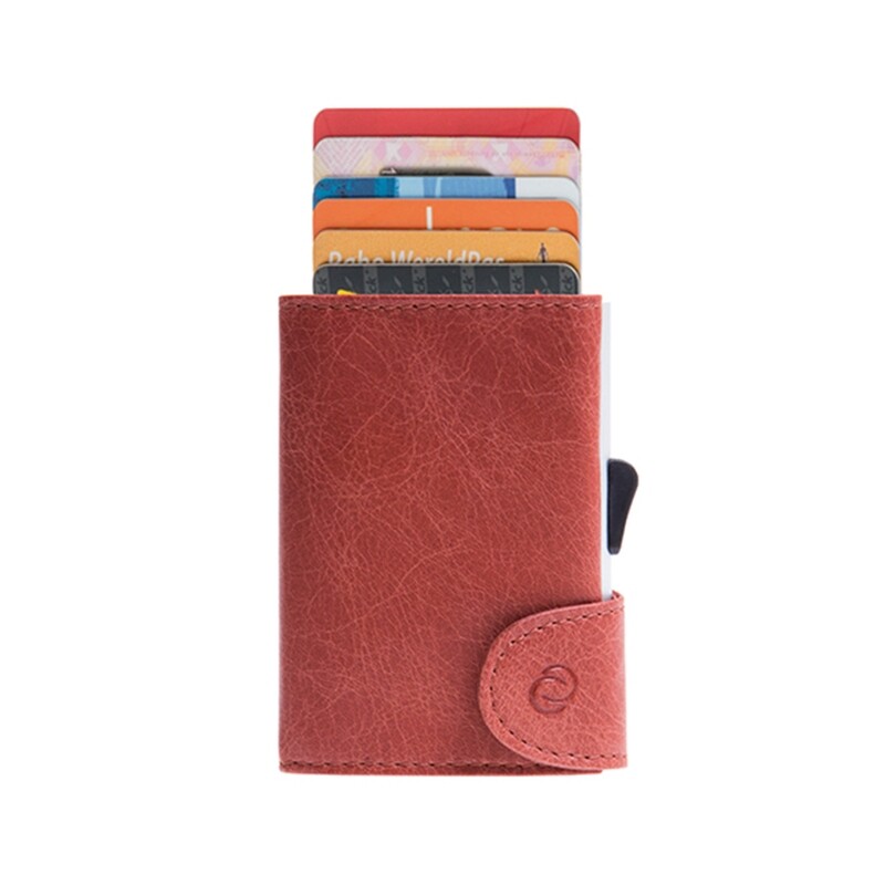 PORTE-CARTES RFID CUIR VINTAGE COGNAC
