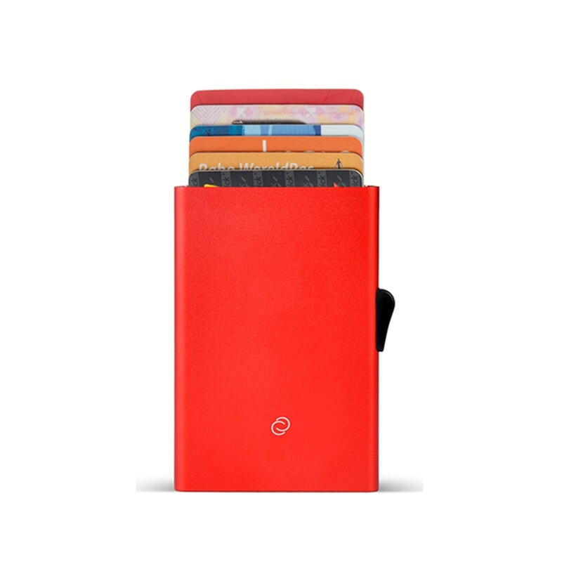 ALUMINIUM CARDHOLDER ROUGE