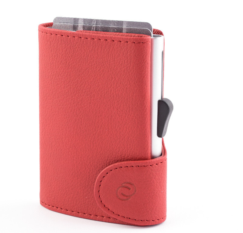 PORTE-CARTES RFID EN PU ROUGE