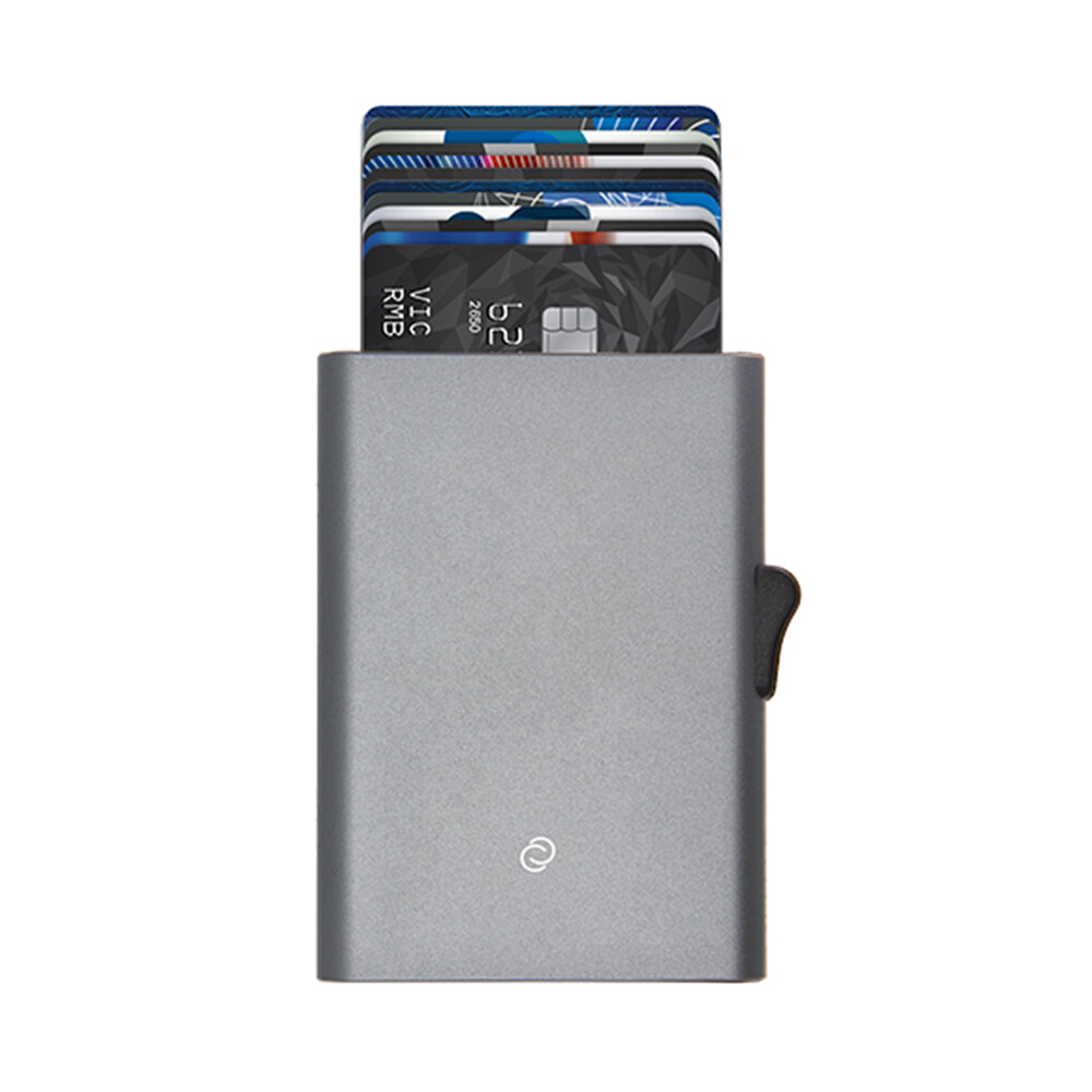 PORTE-CARTES EN ALLUMINIUM XL GRIS
