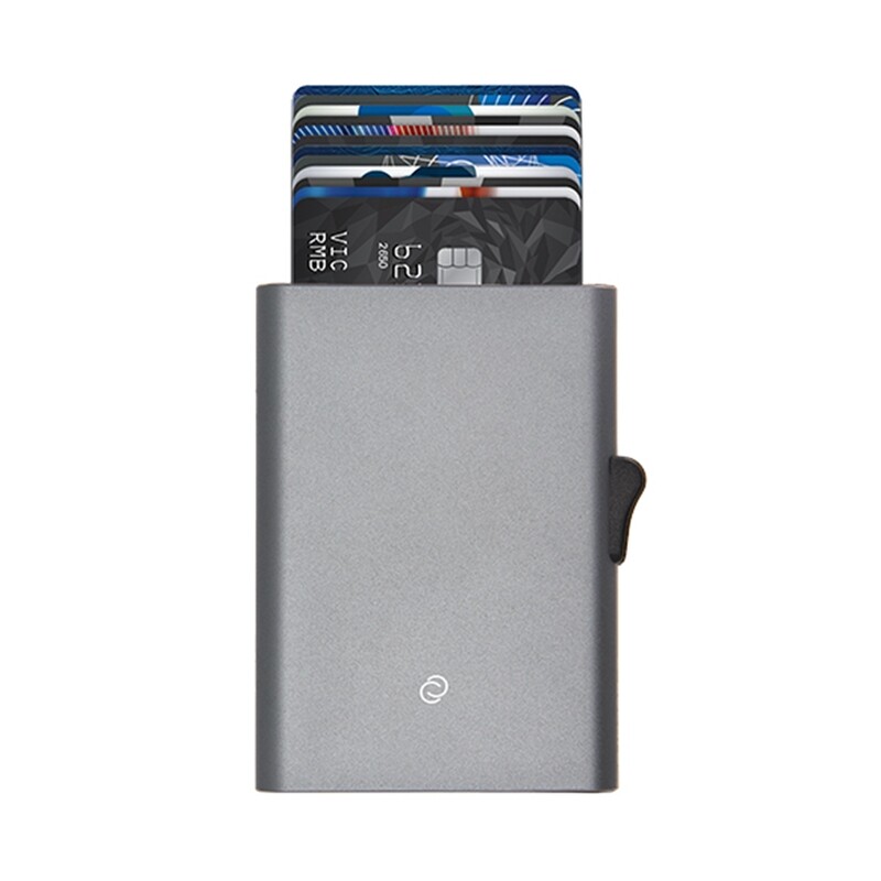 PORTE-CARTES EN ALLUMINIUM XL GRIS