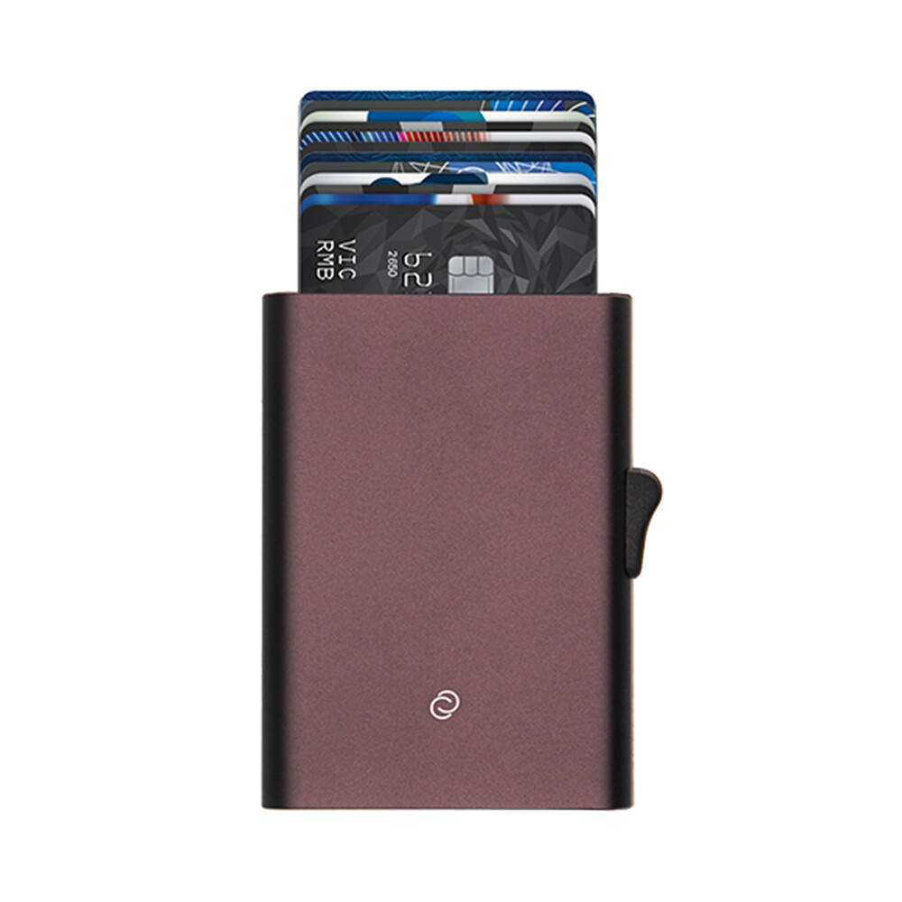 PORTE-CARTES EN ALLUMINIUM XL BRUN