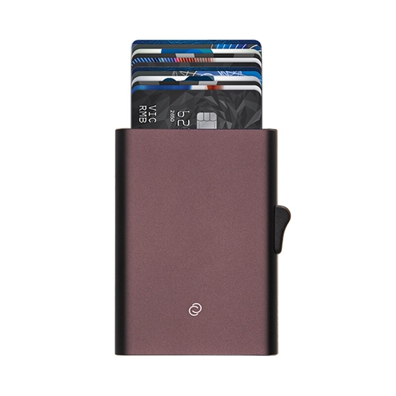 PORTE-CARTES EN ALLUMINIUM XL BRUN