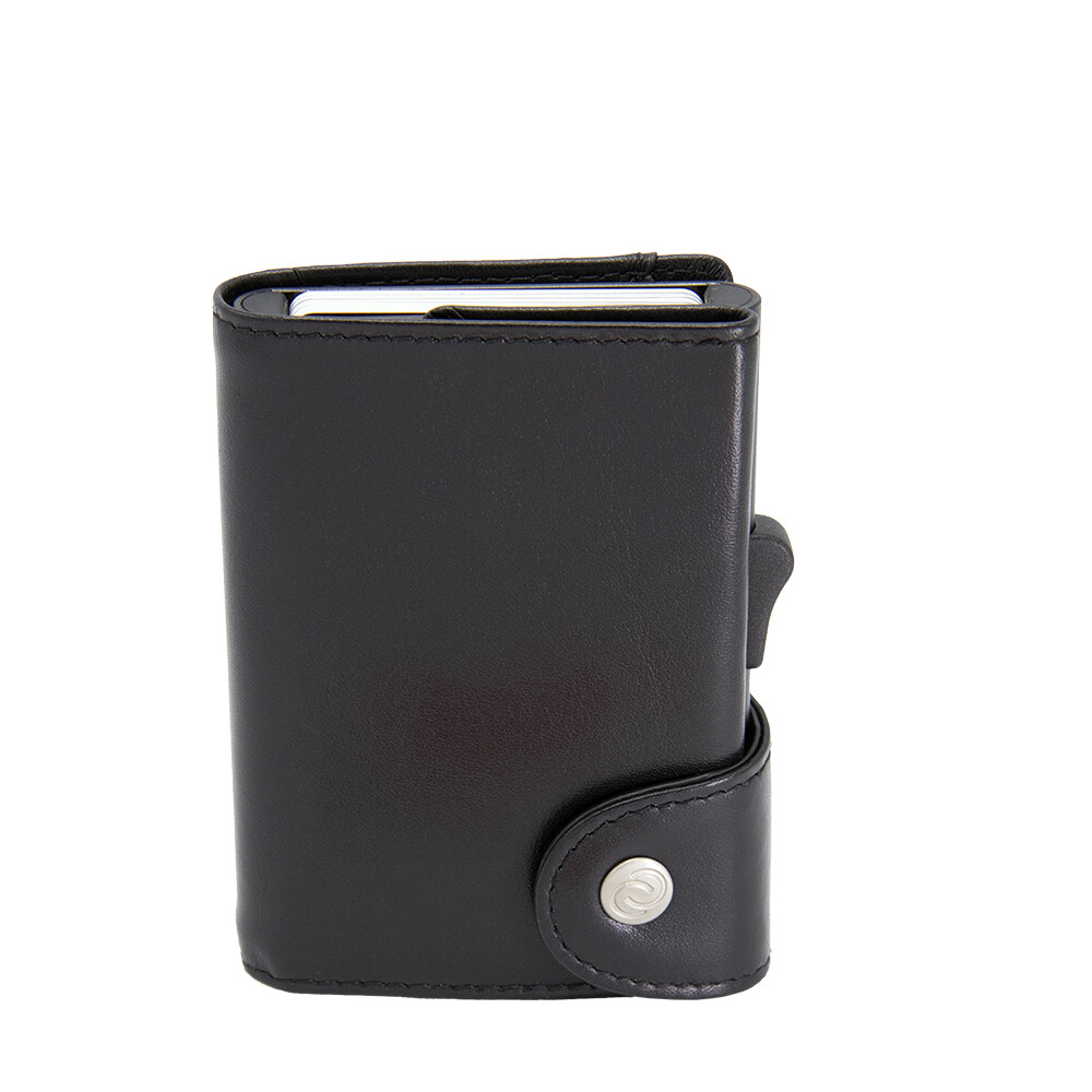 PORTE-CARTES XL RFID CUIR NOIR