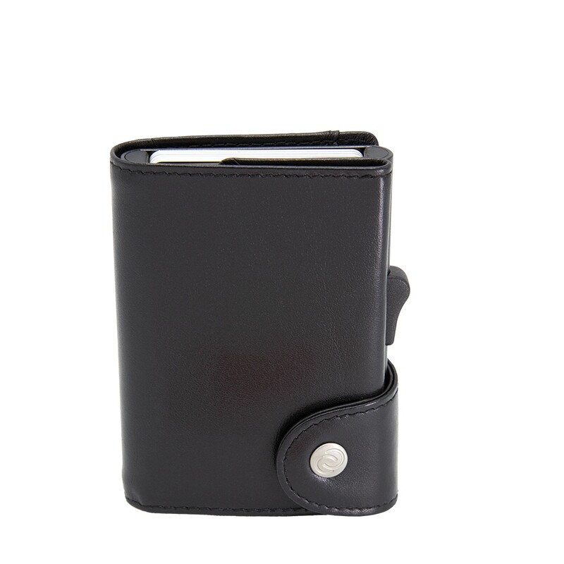 PORTE-CARTES XL RFID CUIR NOIR
