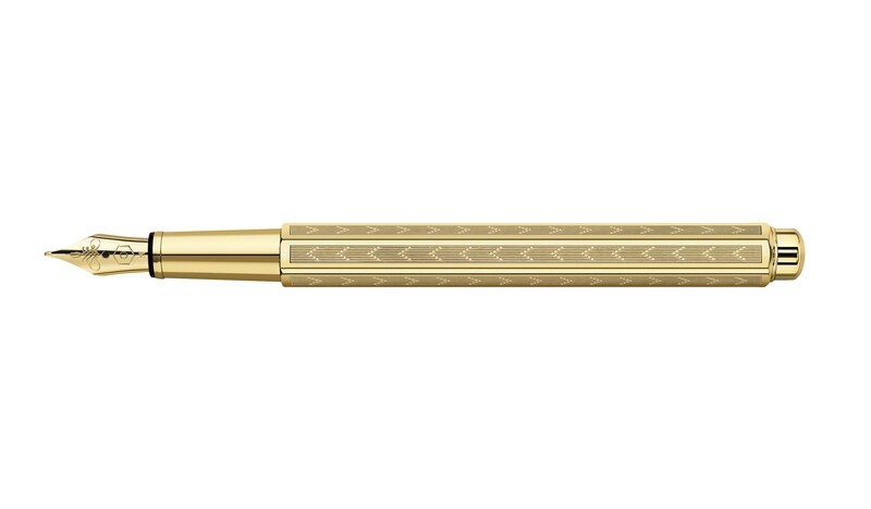 Stylo Plume ECRIDOR CHEVRON Doré