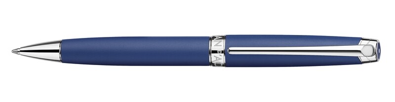 Stylo bille LÉMAN BLEU NUIT MAT argenté rhodié