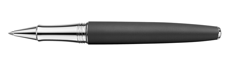 Stylo Roller LÉMAN NOIR MAT Argenté Rhodié