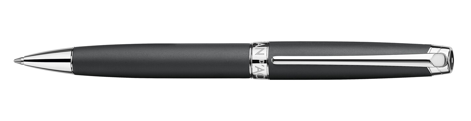 Stylo Bille LÉMAN NOIR MAT Argenté Rhodié