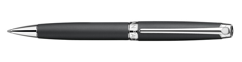 Stylo Bille LÉMAN NOIR MAT Argenté Rhodié