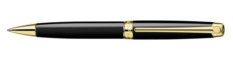 Stylo Bille LÉMAN EBONY NOIR Plaqué Or