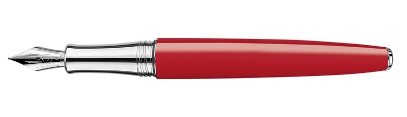 Stylo plume LÉMAN ROUGE ÉCARLATE argenté rhodié