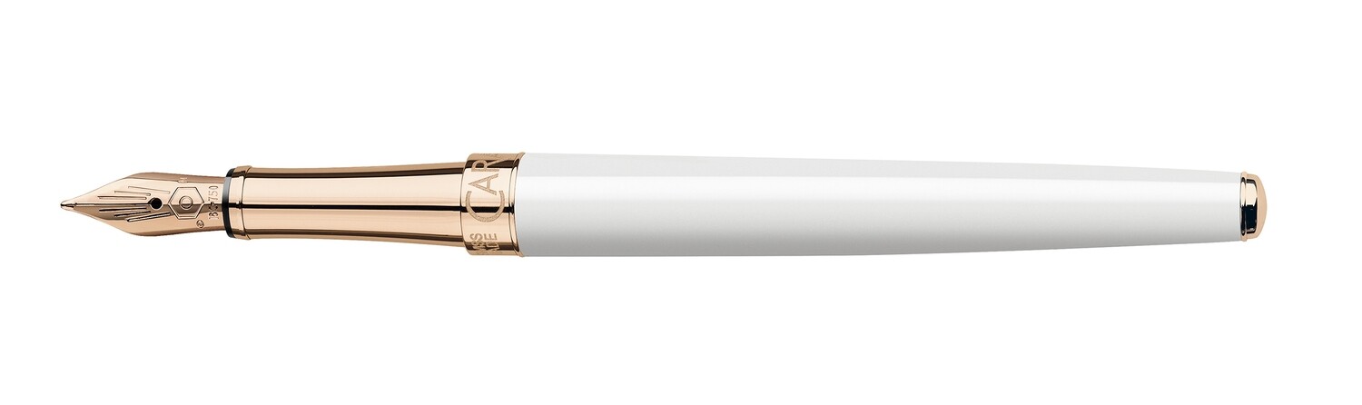Stylo Plume LÉMAN SLIM Blanc Or Rose
