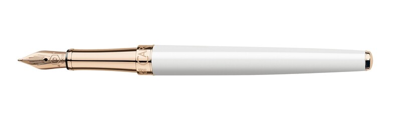 Stylo Plume LÉMAN SLIM Blanc Or Rose