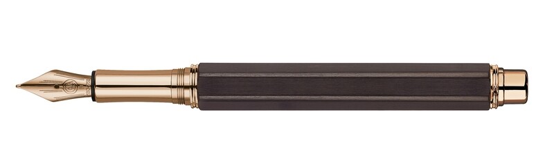 Stylo plume VARIUS EBONY plaqué or rose