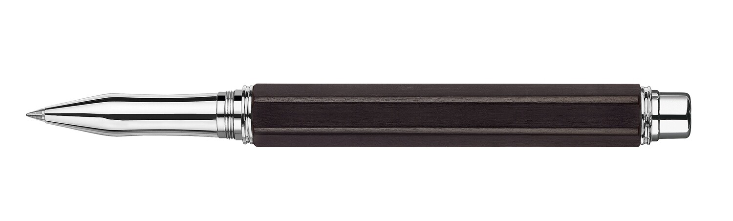 Stylo roller VARIUS EBONY argenté rhodié
