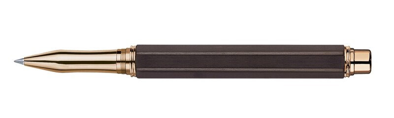 Stylo roller VARIUS EBONY plaqué or rose