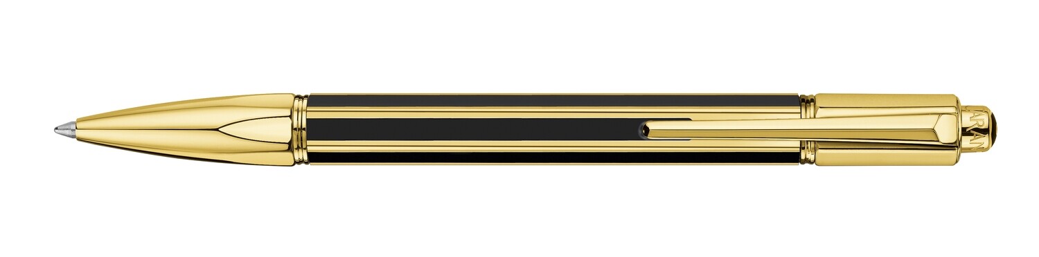Stylo Bille VARIUS CHINA BLACK Plaqué Or