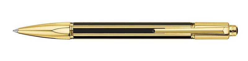 Stylo Bille VARIUS CHINA BLACK Plaqué Or