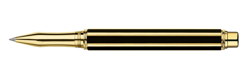 Stylo roller VARIUS CHINA BLACK plaqué or