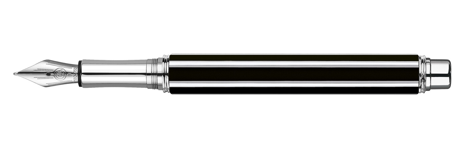 Stylo plume VARIUS CHINA BLACK argenté rhodié