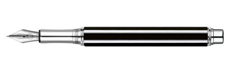Stylo plume VARIUS CHINA BLACK argenté rhodié