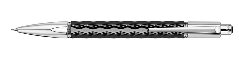 Porte-mine VARIUS CERAMIC BLACK argenté rhodié