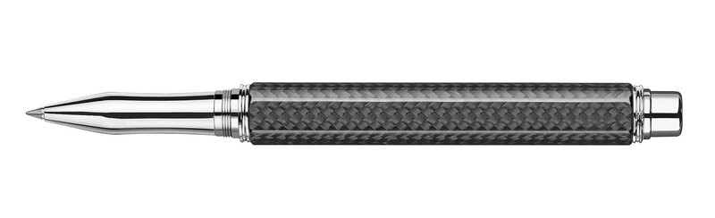 Stylo roller VARIUS CARBON argenté rhodié