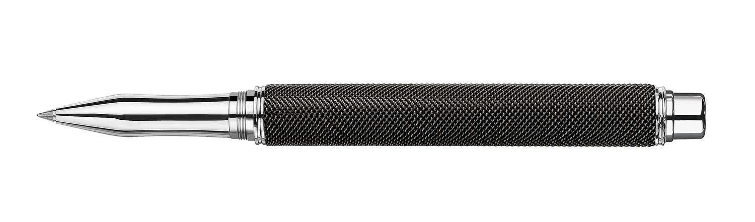 Stylo roller VARIUS IVANHOÉ BLACK argenté rhodié