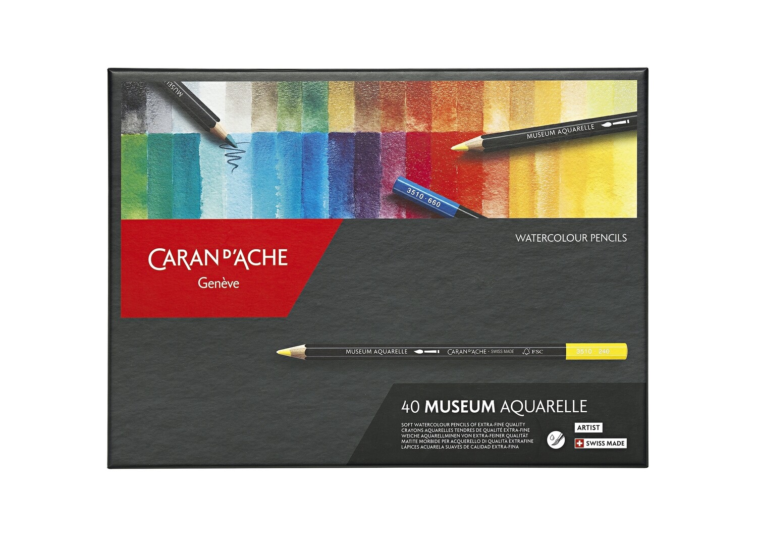 Boîte Standard 40 Couleurs MUSEUM Aquarelle