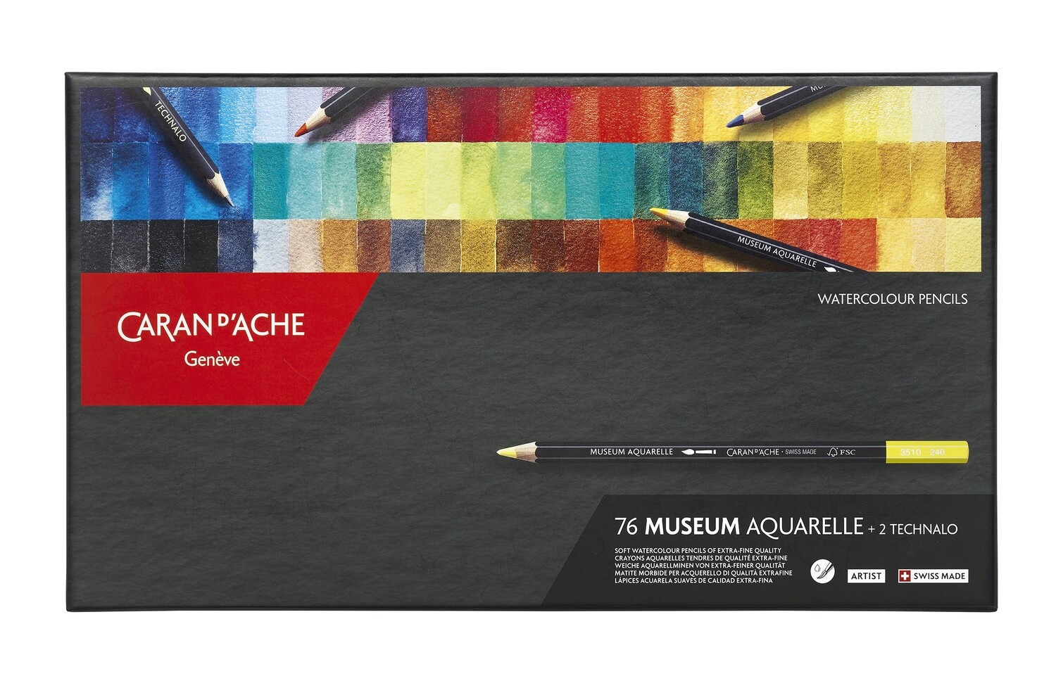 Boîte Standard 76 Couleurs MUSEUM Aquarelle