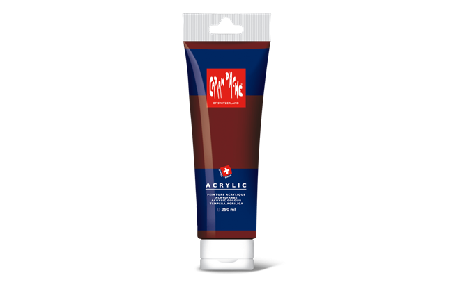 ACRYLIC – Sienne brûlée, tube 250 ml