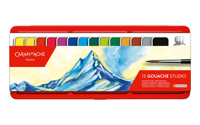 Boîte 15 Tablettes de Peinture GOUACHE STUDIO
