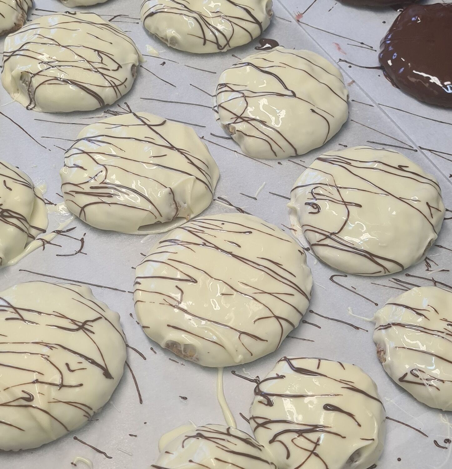 Lebkuchen mit weißer Schokolade
