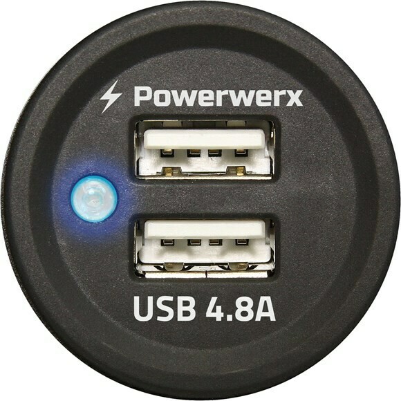 POWERWERX DUAL USB PANEL MOUNT
