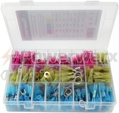 POWERWERX 270 PC INSULATED HEAT SHRINK WIRE TERMINAL ASSORTMENT KIT