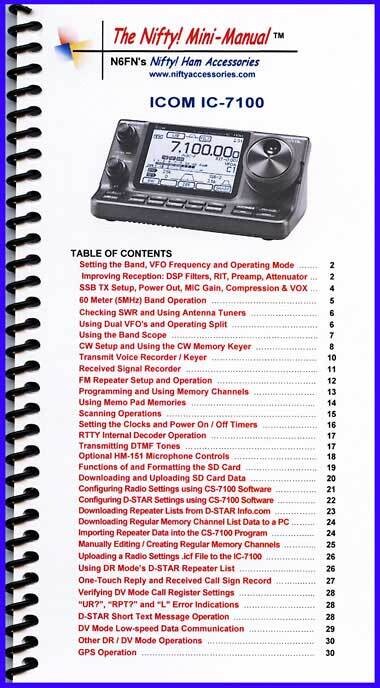 NIFTY MANUAL ICOM IC-7100A